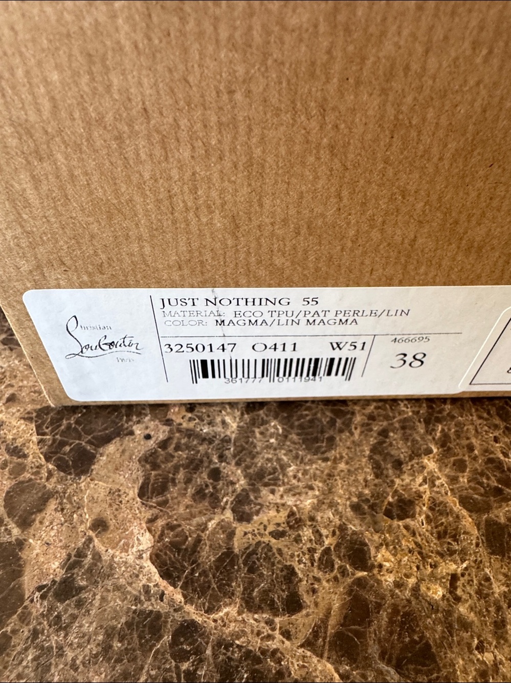 Christian Louboutin just nothing pvc orange magma 55mm stiletto sandal sz 38 - Picture 9 of 11